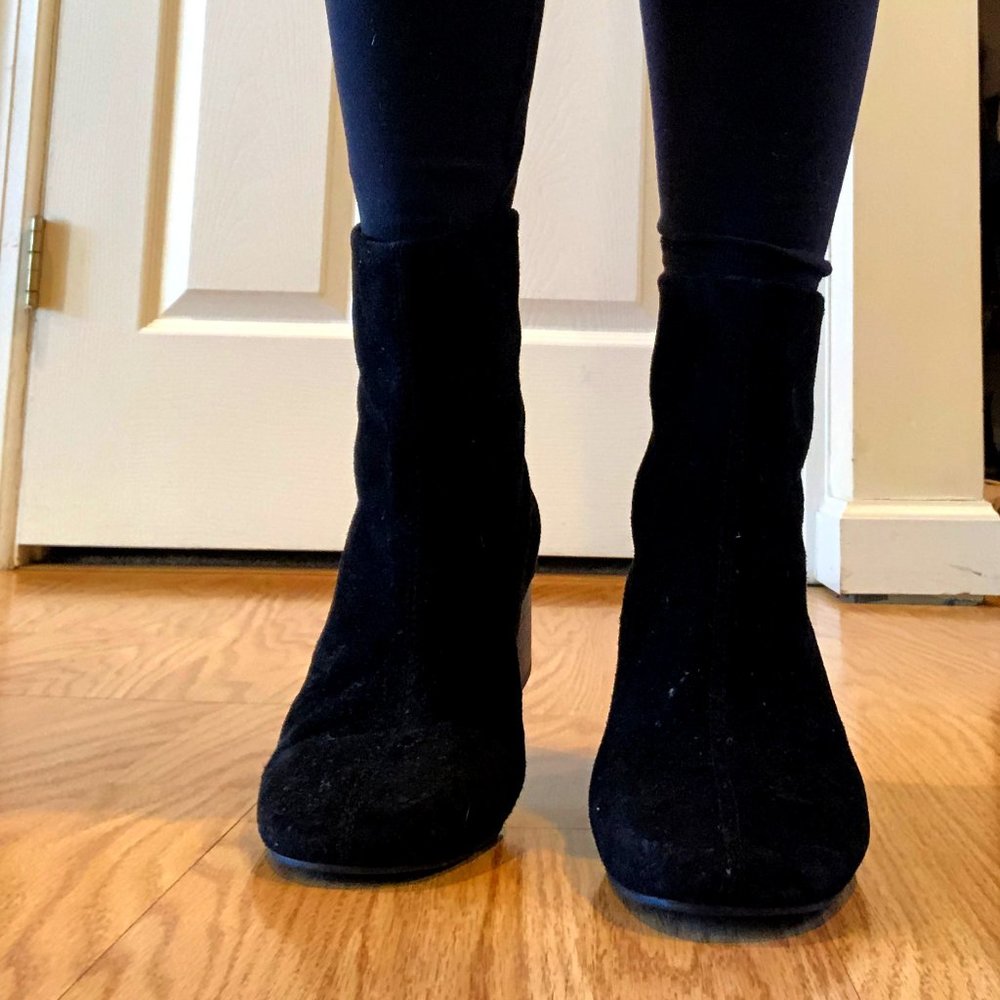 SEYCHELLES Imaginary Suede Black Ankle Boots 7.5